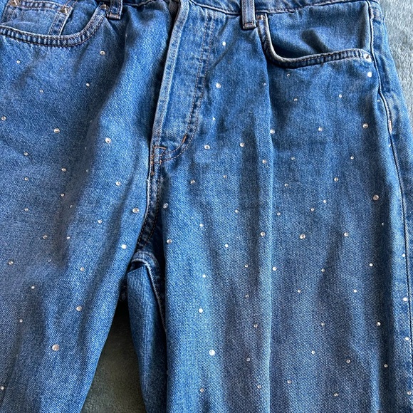 Embellished Sparkly H&M High Waisted Jeans - Picture 2 of 10
